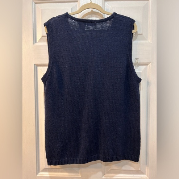 Capacity Vintage 80’s Ramie Cotton Farm Vest Sz L Chicken Apple Granny Teacher - Picture 2 of 10